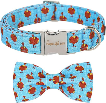 Unique style paws Christmas Dog Collar with Bow