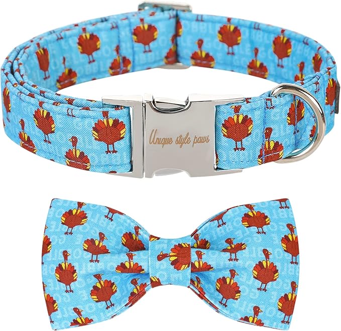 Unique style paws Christmas Dog Collar with Bow