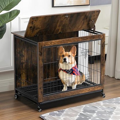 NicBex Dog Crate Furniture 23.6" L 25lb, Dog