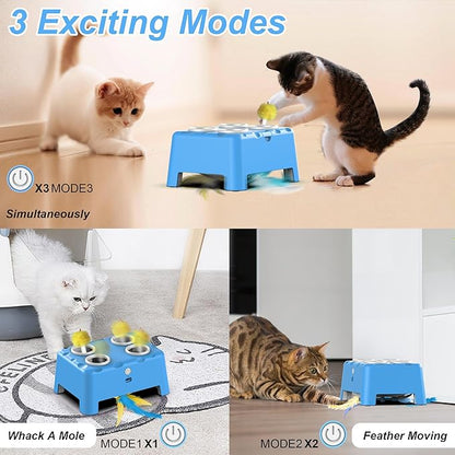 Interactive Cat Toys 2-in-1 Automatic 4 Holes
