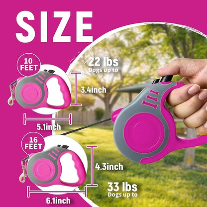 Retractable Dog Leash Automatic Telescopic Tractor Dog Tape 10/16 FT