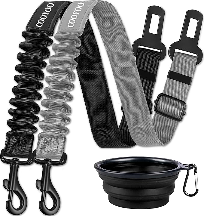 COOYOO Dog Seat Belt 3 Piece