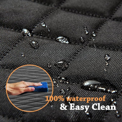 Honest Luxury Quilted Dog Car Seat Covers with Side Flap Pet Backseat Cover for Cars (57''Wx60''L)