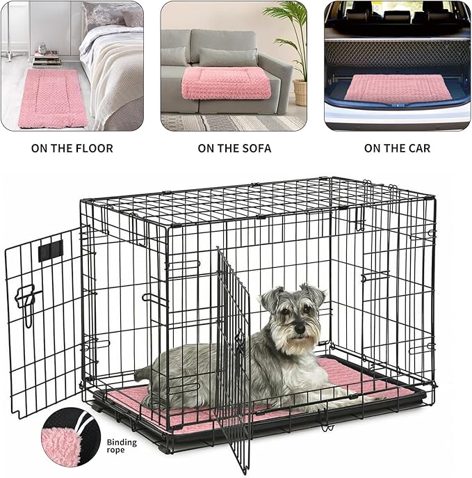 NOYAL Dog Bed Mat Soft Washable Dog Crate