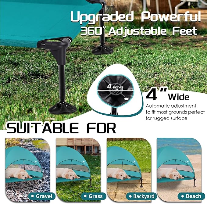 Elevated Dog Bed with 2024 Newest Canopy