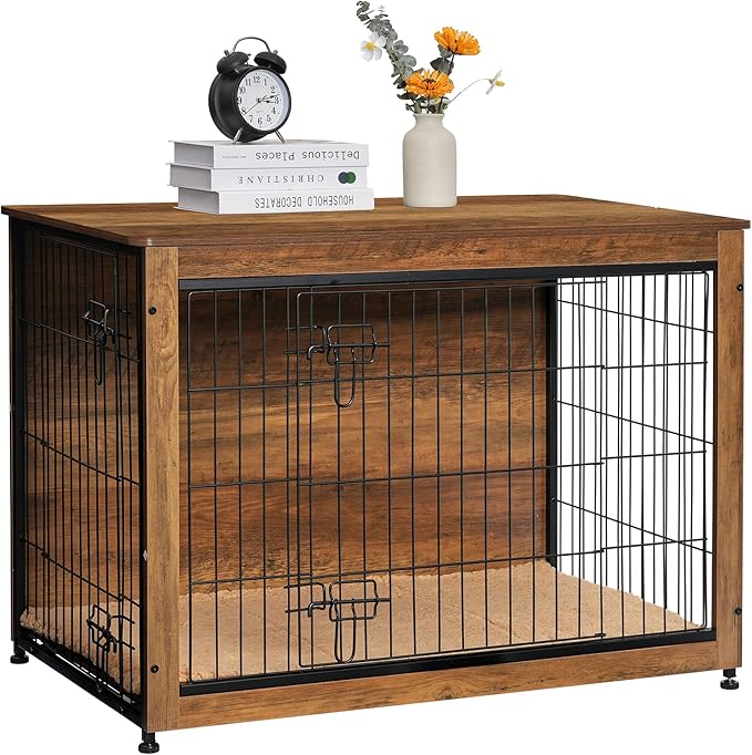 DWANTON Dog Crate Furniture with Cushion 38.5" L,