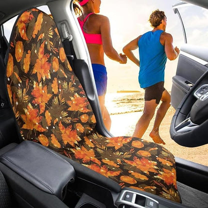 Yewattles Retro Maple Leaf Universal Waterproof Seat Cover
