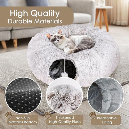 Cat Tunnel Bed for Indoor Cats
