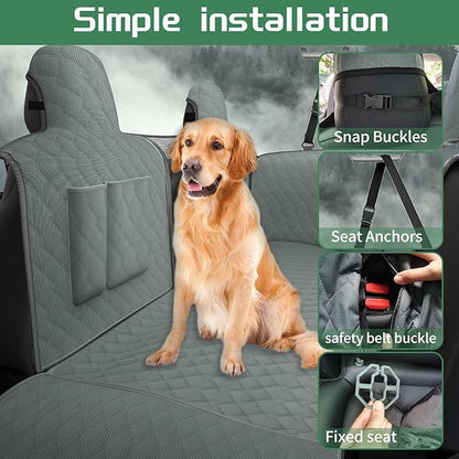 Bilisin Dog Car Seat Cover with Mesh Window 2013-2017 for