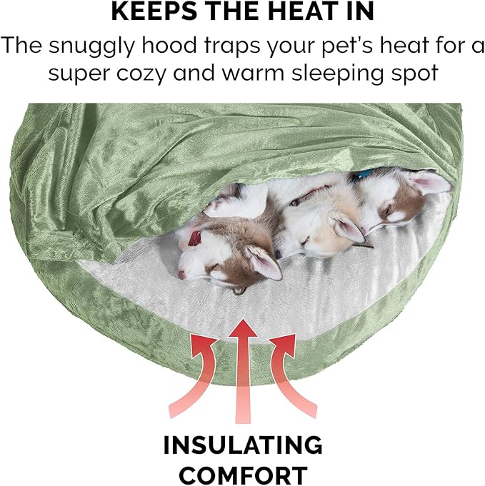 Furhaven 26" Round Cooling Gel Dog Bed for Medium/Small Dogs w/ Removable Washable Cover 30 lbs 26-inch