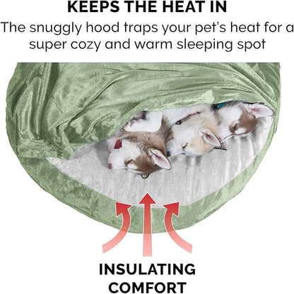 Furhaven 26" Round Cooling Gel Dog Bed for Medium/Small Dogs w/ Removable Washable Cover 30 lbs 26-inch