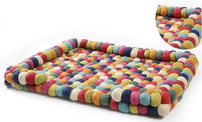 Felt Ball Dog Bed Fabric Pet Beds Luxury Cat Dog Bed Wool Bed for Cats Kittens