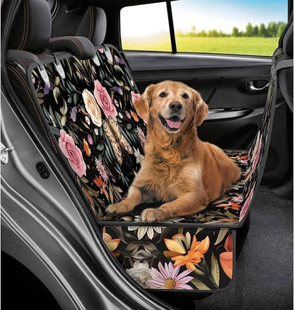 AFPANQZ Moon Flowers Car Back Seat Cover