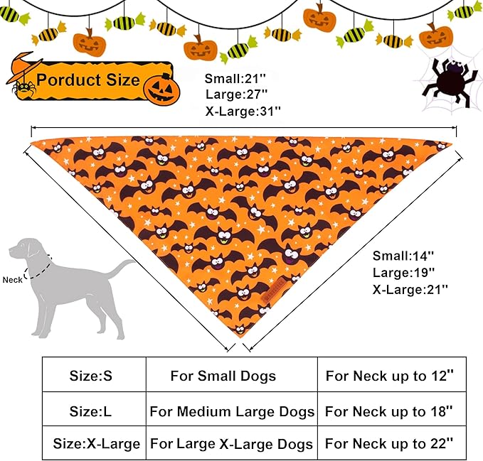 ADOGGYGO Halloween Dog Bandana