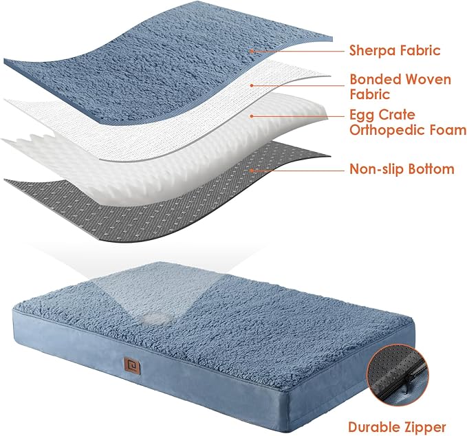 EHEYCIGA Orthopedic XL Dog Beds for Extra Large Dogs with Removable Washable Cover 44x32