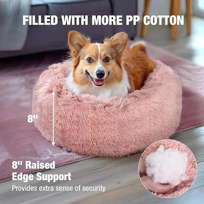 Veehoo Calming Cat Bed for Small Cats 20", Pink