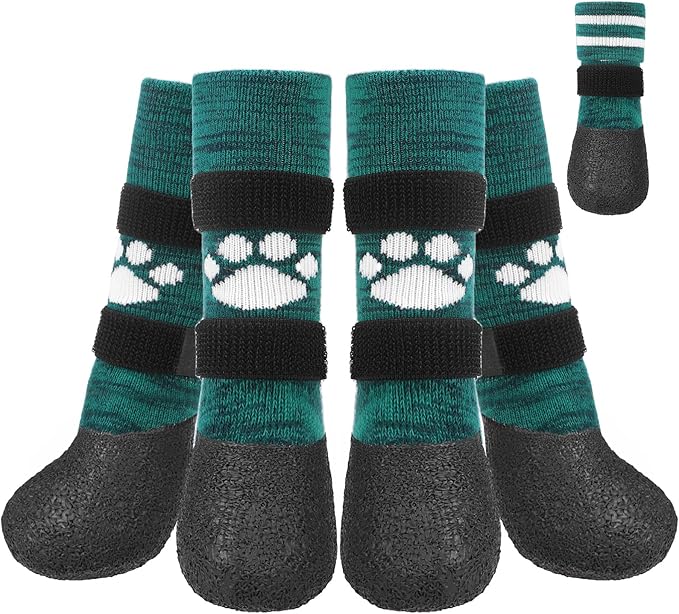 KOOLTAIL Anti Slip Dog Socks to Prevent Licking Paws for Hot/Clod Pavement