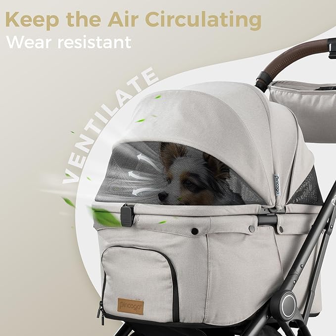 Folding Dog Stroller 4 Wheels 180 °