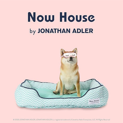 Now House for Pets by Jonathan Adler Teal Chevron Cuddler Dog Bed (FF16055)
