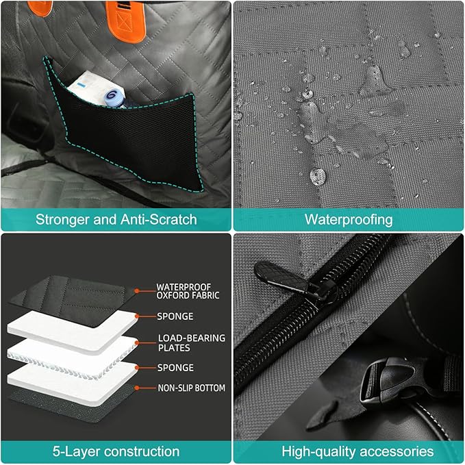 AQQHSAIN Back Seat Extender for Dogs