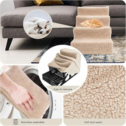 Topmart Dog Stairs&Steps for Small Dogs & Cats 4 Tiers