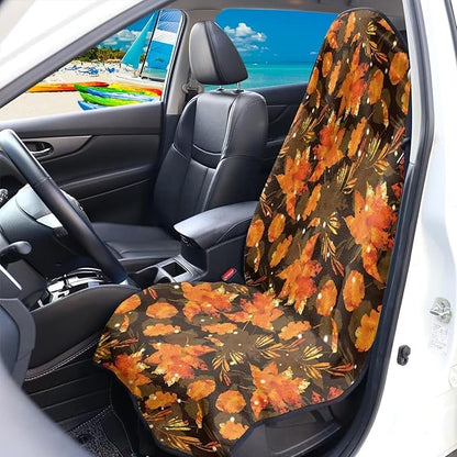 Yewattles Retro Maple Leaf Universal Waterproof Seat Cover