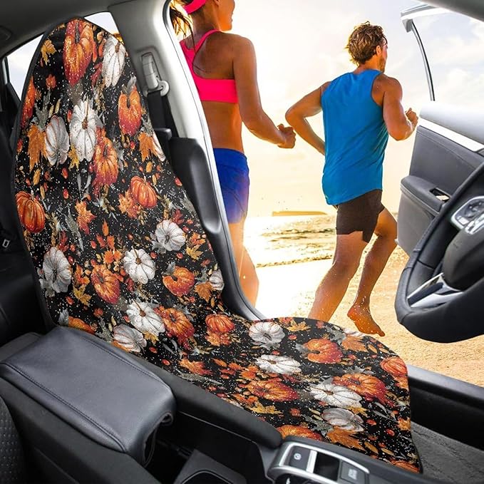 Yewattles Anti Slip Retro Thanksgiving Pumpkins Car Seat