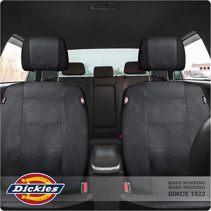 DICKIES® 2-Piece Deluxe Vegan Leather Seat Covers