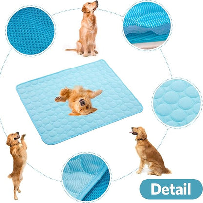 SHEJIZE Dog Cooling Mat Dog Cooling Pad Self Cooling Blanket 28x22inch/70x55cm