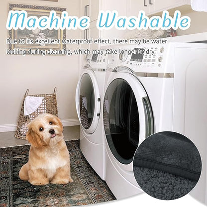 NICETOWN Waterproof Dog Blankets for Small Pets 25"X32", Grey