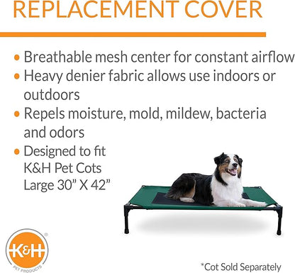 K&H Pet Products Elevated Cooling Outdoor Dog Bed 42 X 30 Inches