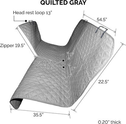 Furhaven Universal Water-Resistant Quilted Hammock-Style Backseat or Cargo Area Protector