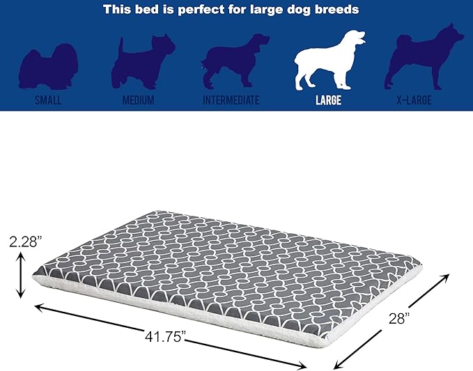 MidWest Homes for Pets Quiet Time Teflon Defender Dog Beds; Pet Beds Designed to Fit Folding Metal Dog Crates 42-Inch