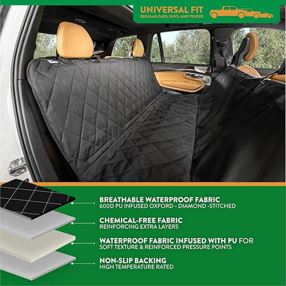 Plush Paws Products Premium Rear Car Seat Protector w/Hammock