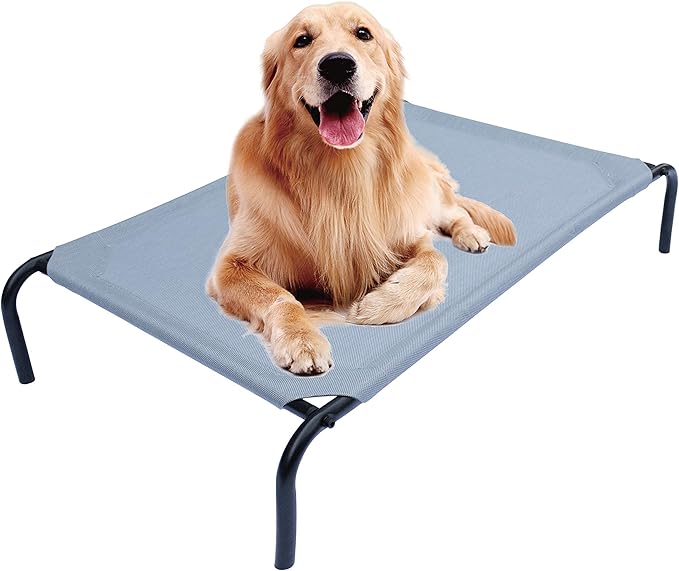 PHYEX Heavy Duty Steel-Framed Portable Elevated Pet Bed 50.5" L 30.5" W 7.8" H(L,
