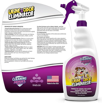 Pet Carpet Cleaner & Urine Odor Eliminator for Strong Odor 32oz Enzyme