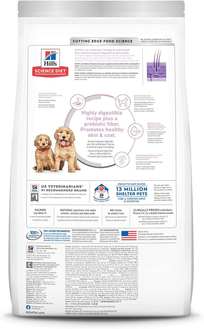 Hill's Science Diet Sensitive Stomach & Skin, Puppy, Stomach & Skin Sensitivity Support, Dry Dog Food, Salmon & Brown Rice, 13 lb Bag