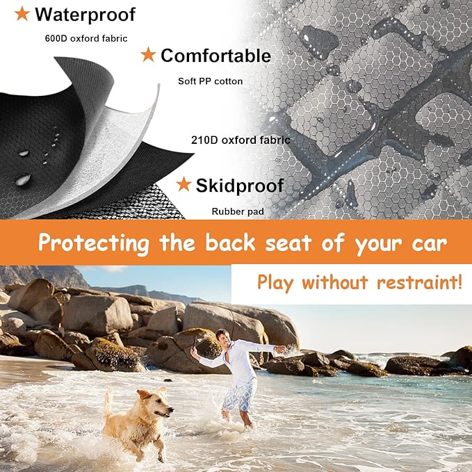 Dog Car Seat Cover for Back Seat