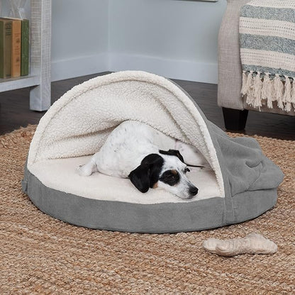 Furhaven 26" Round Orthopedic Dog Bed for Medium/Small Dogs w/ Removable Washable Cover 30 lbs 26-inch
