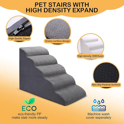Dog Stairs for Bed 5 Tier 24" High