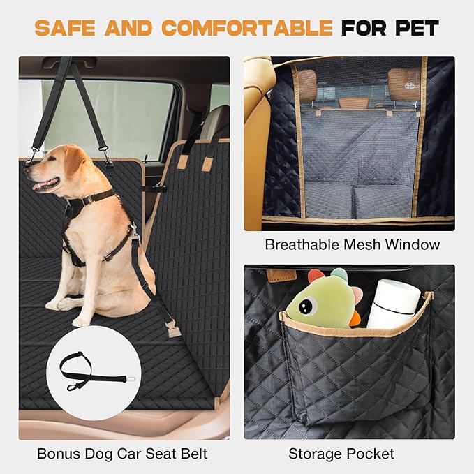 Dog Car Seat Cover for Back Seat
