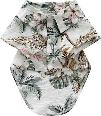 Dog Shirt Hawaiian Dog and Cat Summer T-Shirts Dog Style Floral Breathable Cool Clothes Hawaiian Shirts for Dogs and Cats Owner and Pet Shirts are Sold Separately