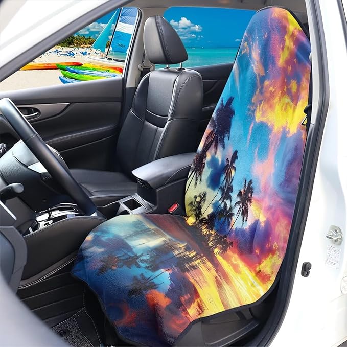 Palm Waterproof Towel Car Seat Cover Anti-Slip Bucket Seat Protector Washable Car Accessories Decro Universal Seat Cover for Car