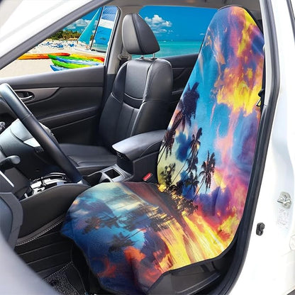 Palm Waterproof Towel Car Seat Cover Anti-Slip Bucket Seat Protector Washable Car Accessories Decro Universal Seat Cover for Car
