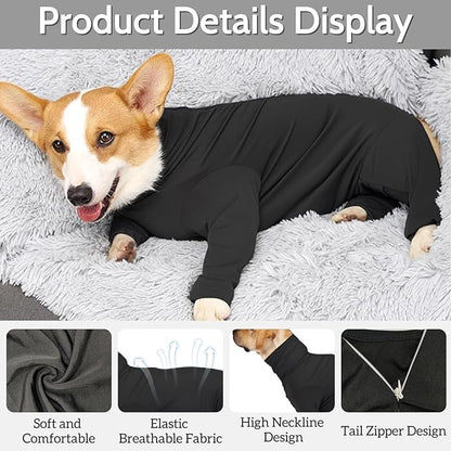 Hamiledyi Dog Onesie Anti-Licking Dog Bodysuit Spay Surgical