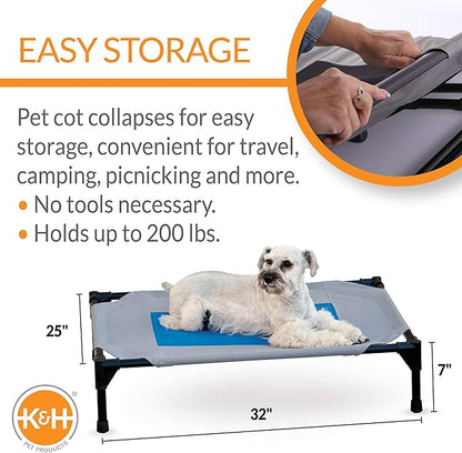 K&H Pet Products Coolin' Pet Cot 25 X 32 X 7 Inches