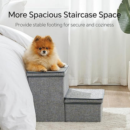 BEDELITE Dog Stairs for Large Dogs 200Lbs with Storage，2 Tiers