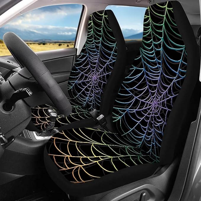 Cobweb Vehicle Seat Covers Set Bucket Seat Covers 4pcs Auto