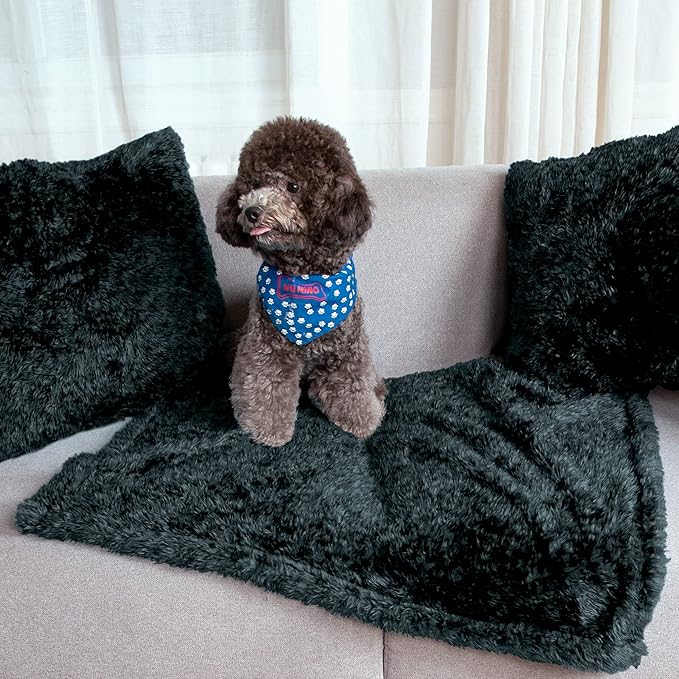 MACEVIA Fluffy Fleece Dog Blankets (24x29 Inch,