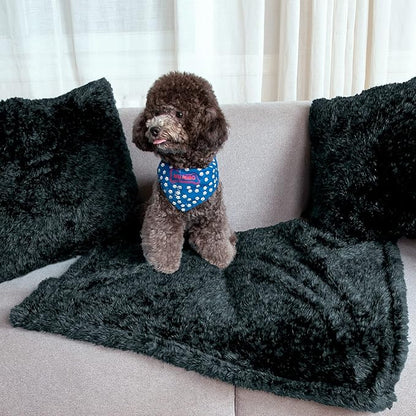 MACEVIA Fluffy Fleece Dog Blankets (24x29 Inch,